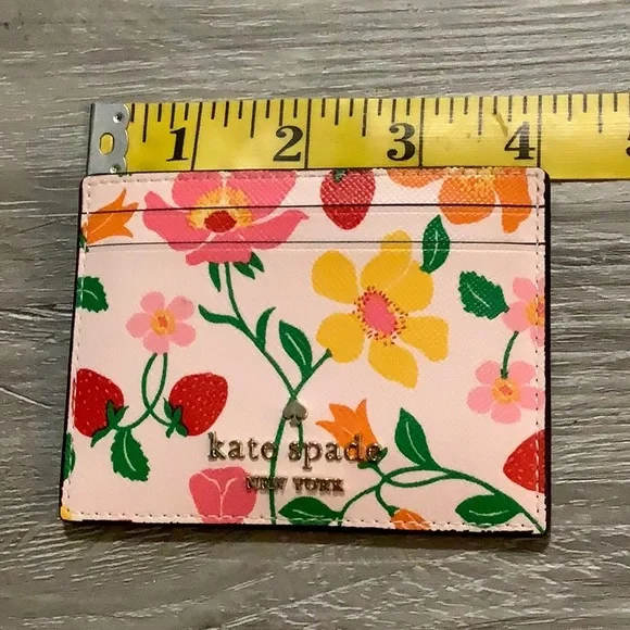 Kate Spade Floral Card Holder - Pink, Yellow, and Green - Picture 5 of 6